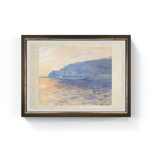 La baia di Monaco di Claude Monet su pregiata carta Amalfi