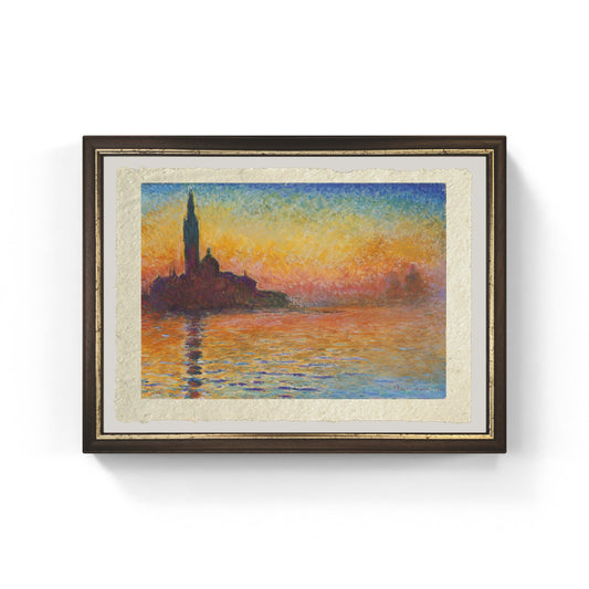 San Giorgio Maggiore al Crepuscolo di Claude Monet su pregiata carta Amalfi