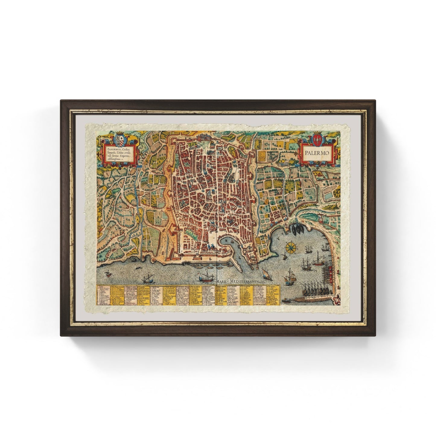 Map of Palermo by Georg Braun