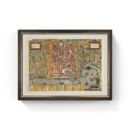 Map of Palermo by Georg Braun
