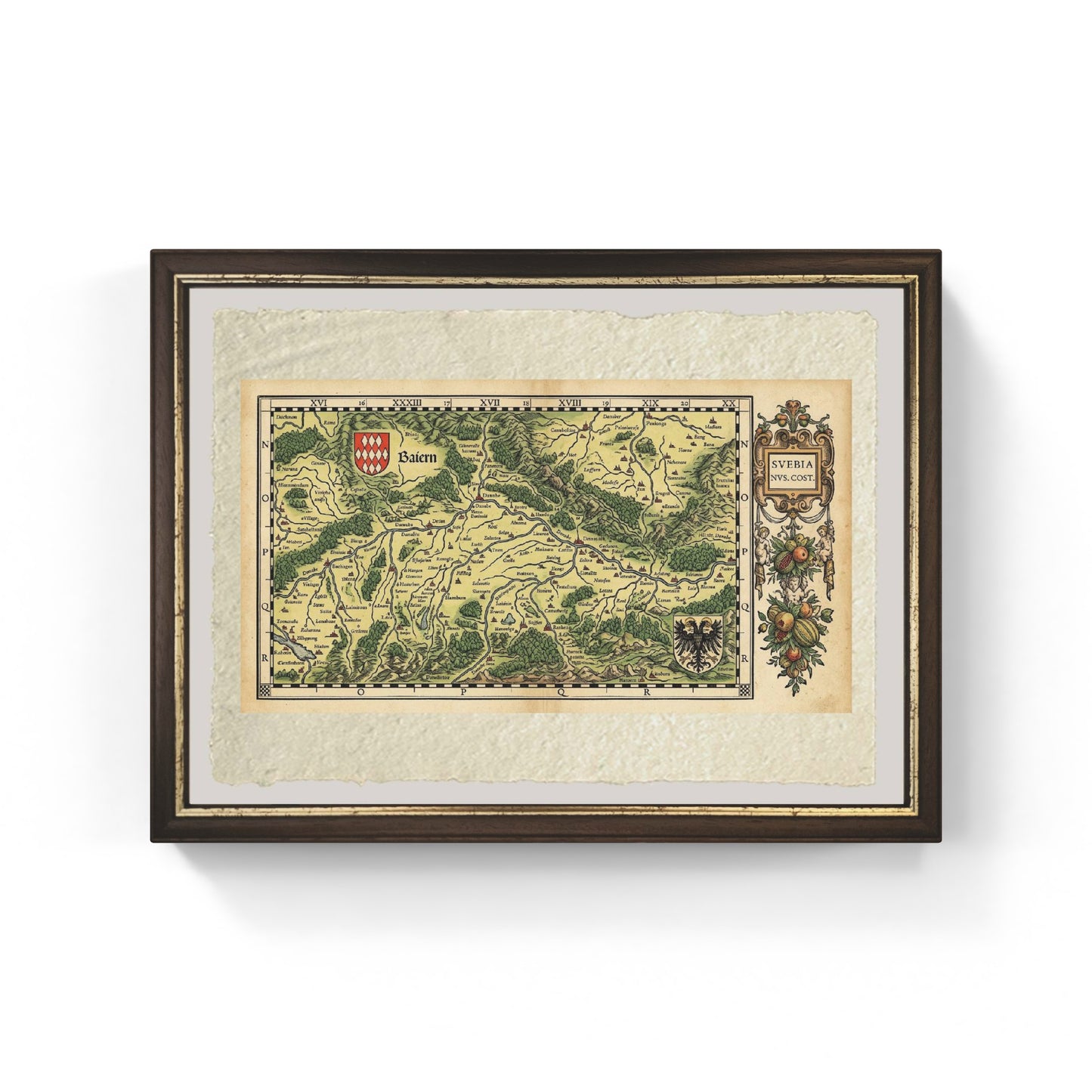 Map of Bavaria from 1568 - Philipp Apian