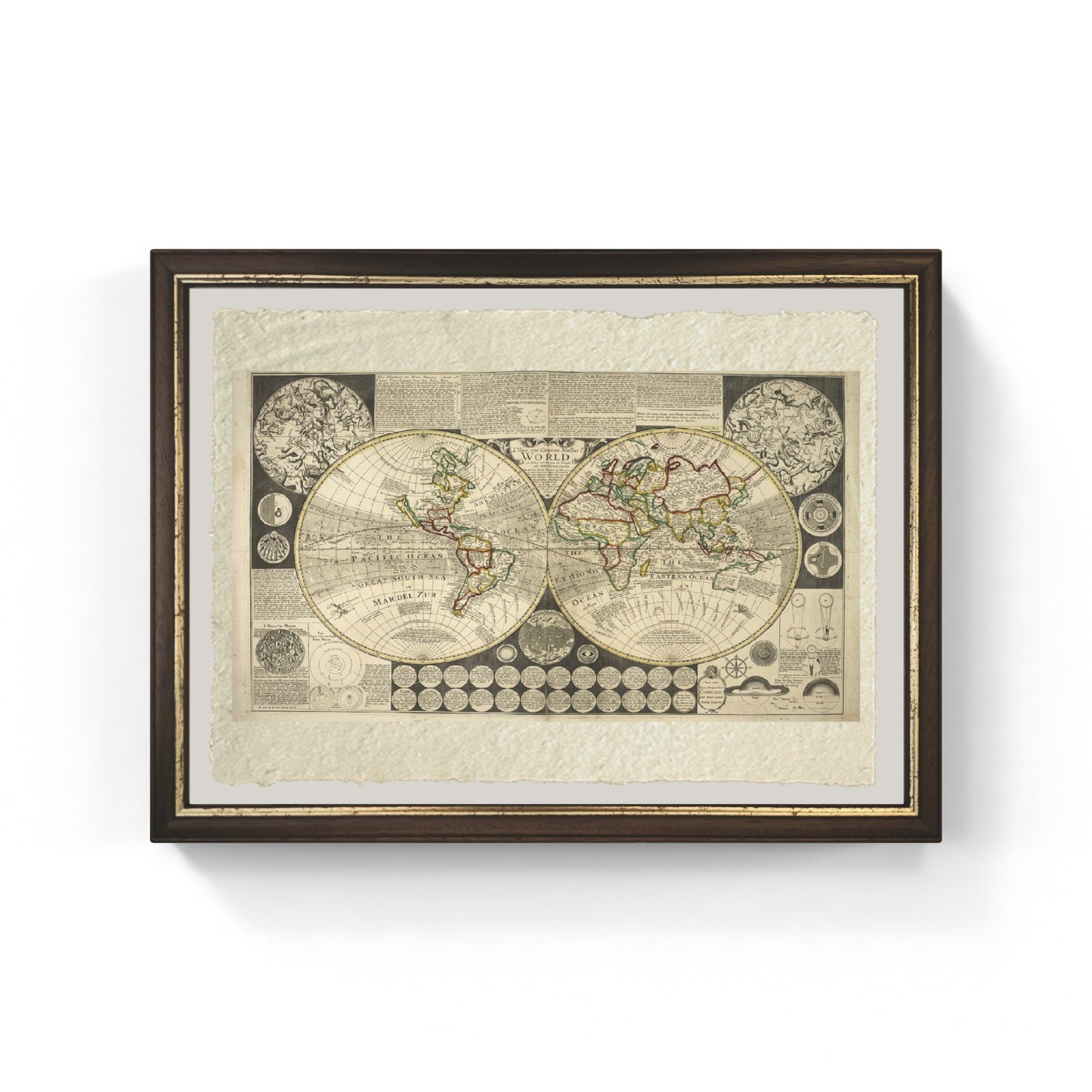 Two-hemisphere world map