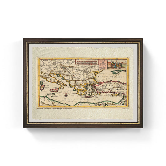 1700 Map of the Eastern Mediterranean by Pieter van der Aa