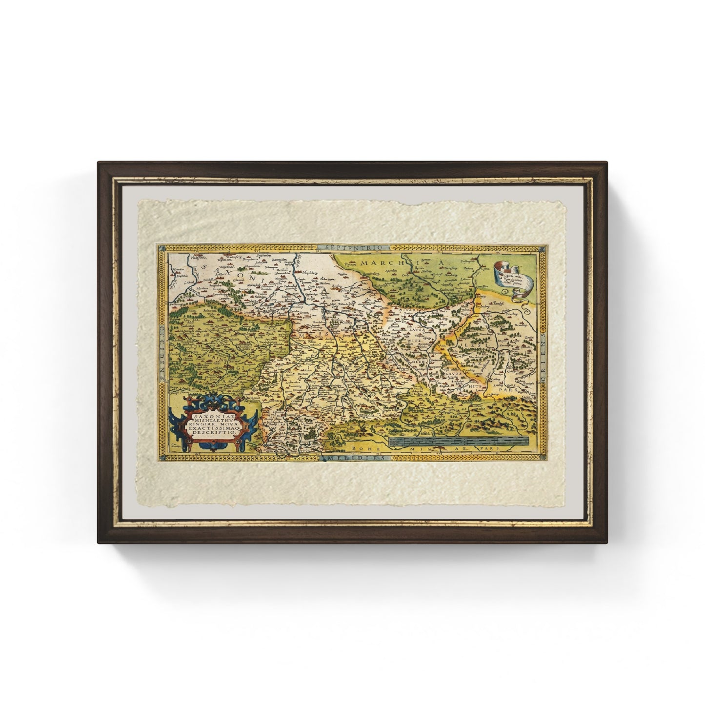 Map of Saxony, by Abraham Ortelius