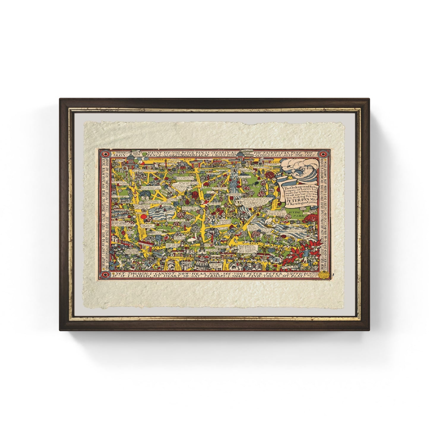 Peter Pan Map of South Kensington - Leslie MacDonald Gill