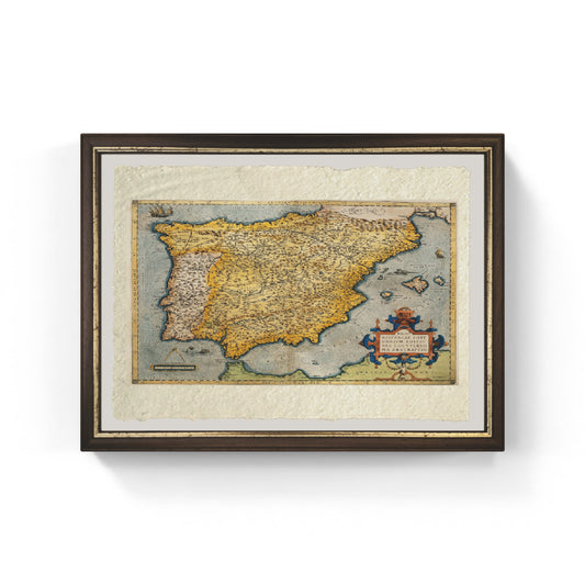 Map of the Iberian Peninsula (Spain) by Abraham Ortelius