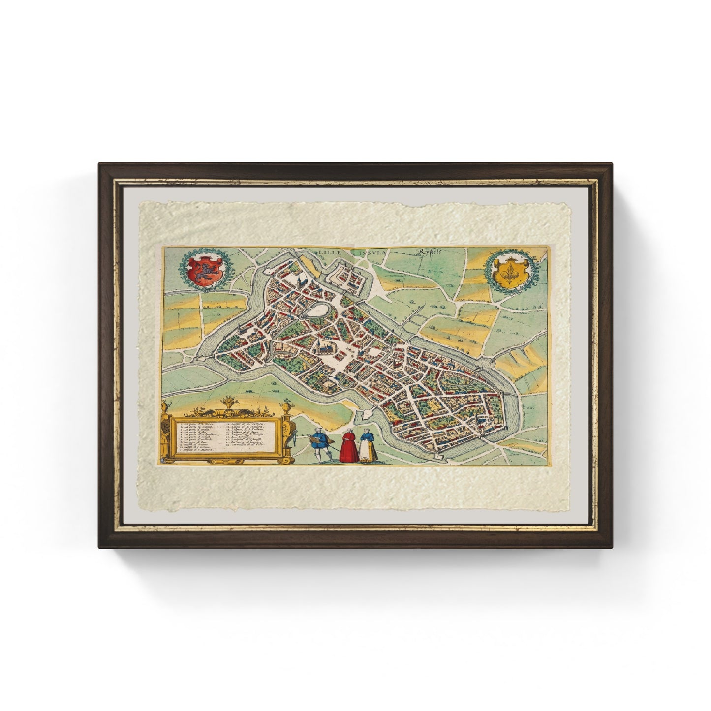 Map of the City of Lille - Georg Braun and Hogenberg Franz