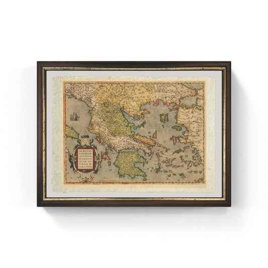 Map of Greece from 1584 by Abraham Ortelius