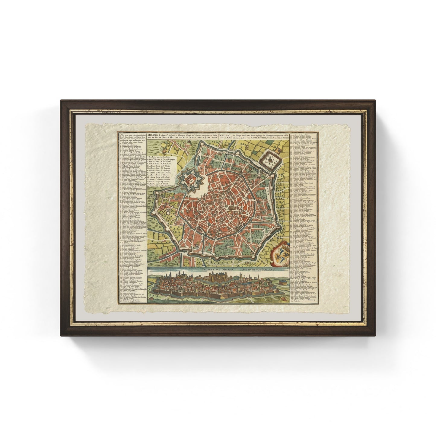 Mappa di Milano, la Citta Principale et Fortezza Reale del Ducato