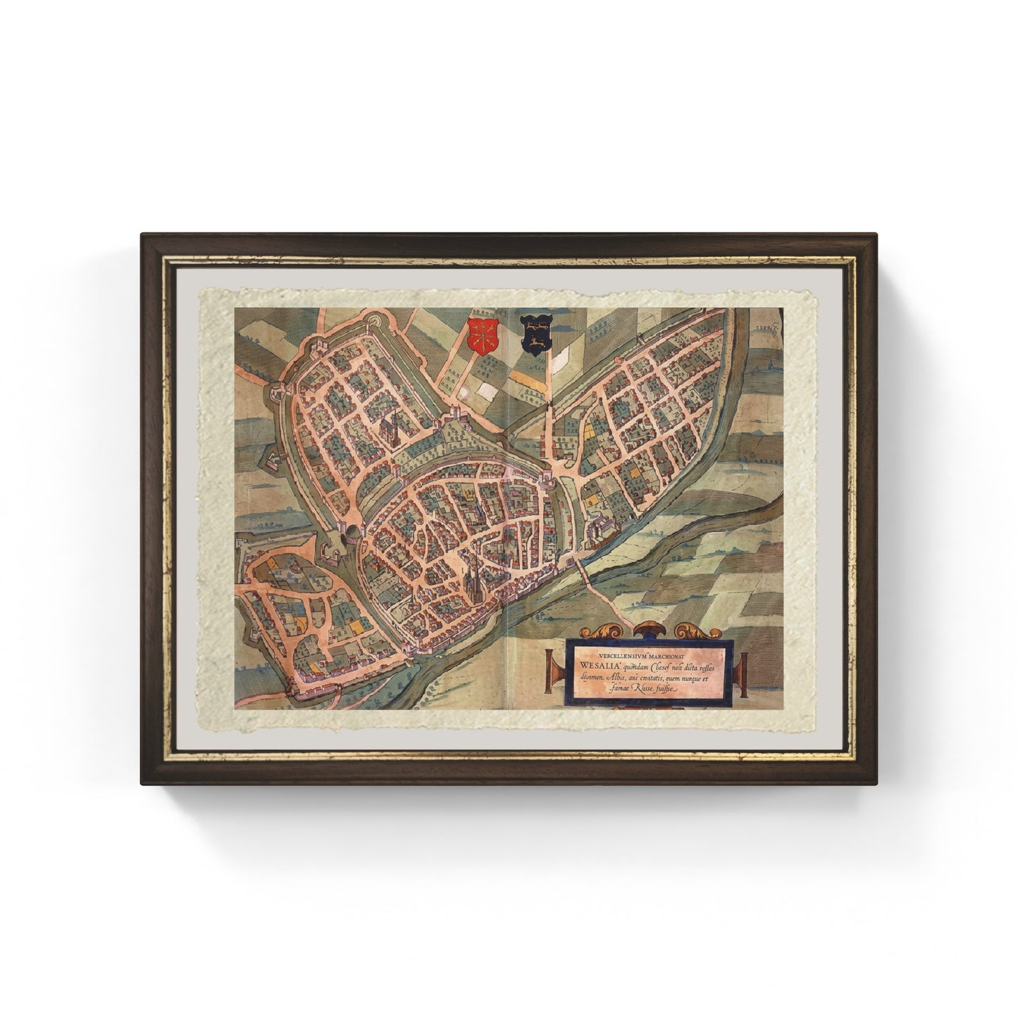 Map of Wesel by Georg Braun