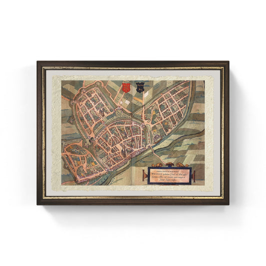 Map of Wesel by Georg Braun