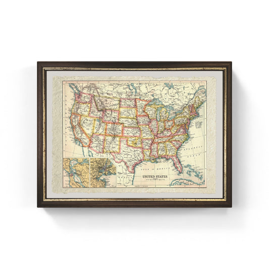 Map of the United States, 1902