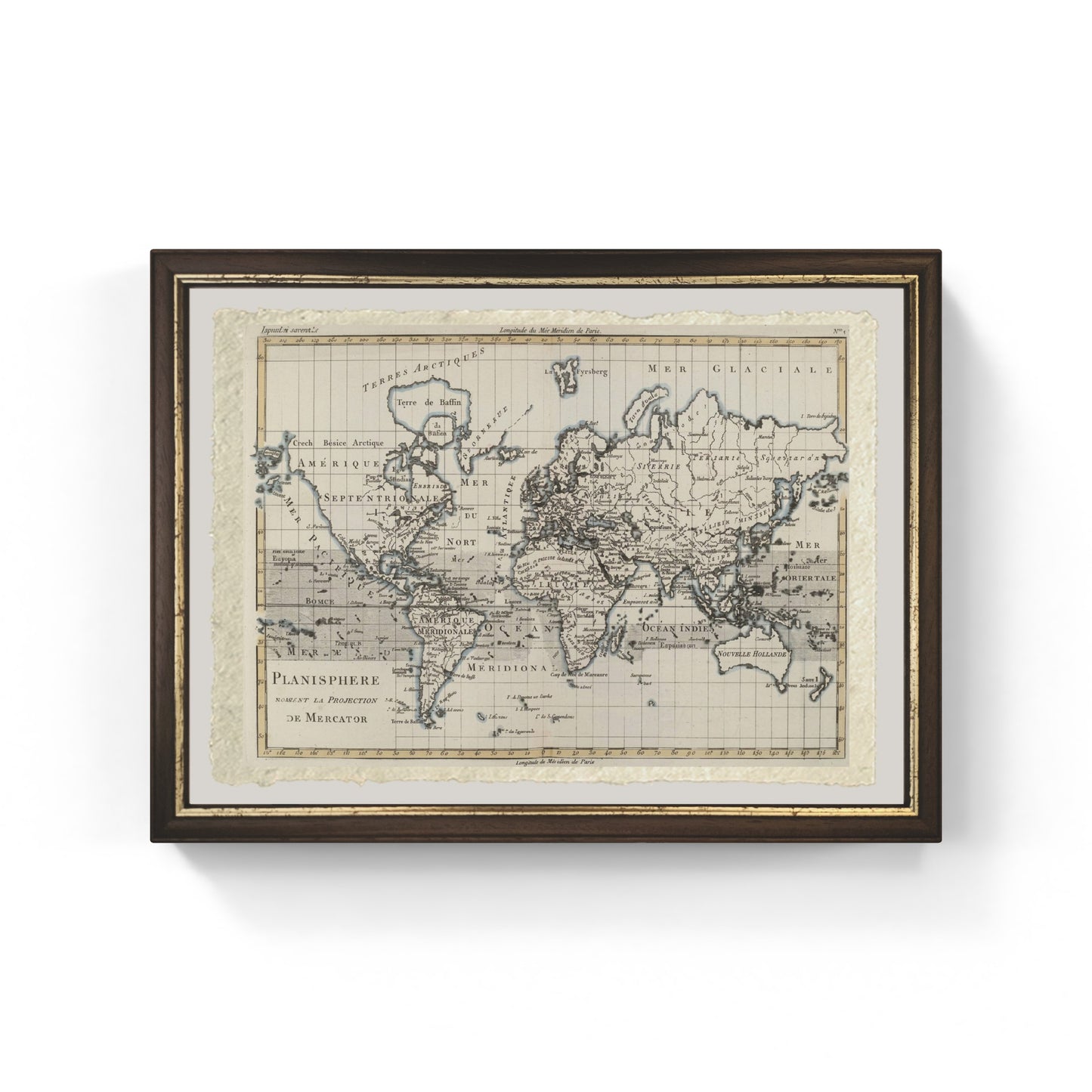 World Map 1780 - Charles Marie Rigobert Bonne