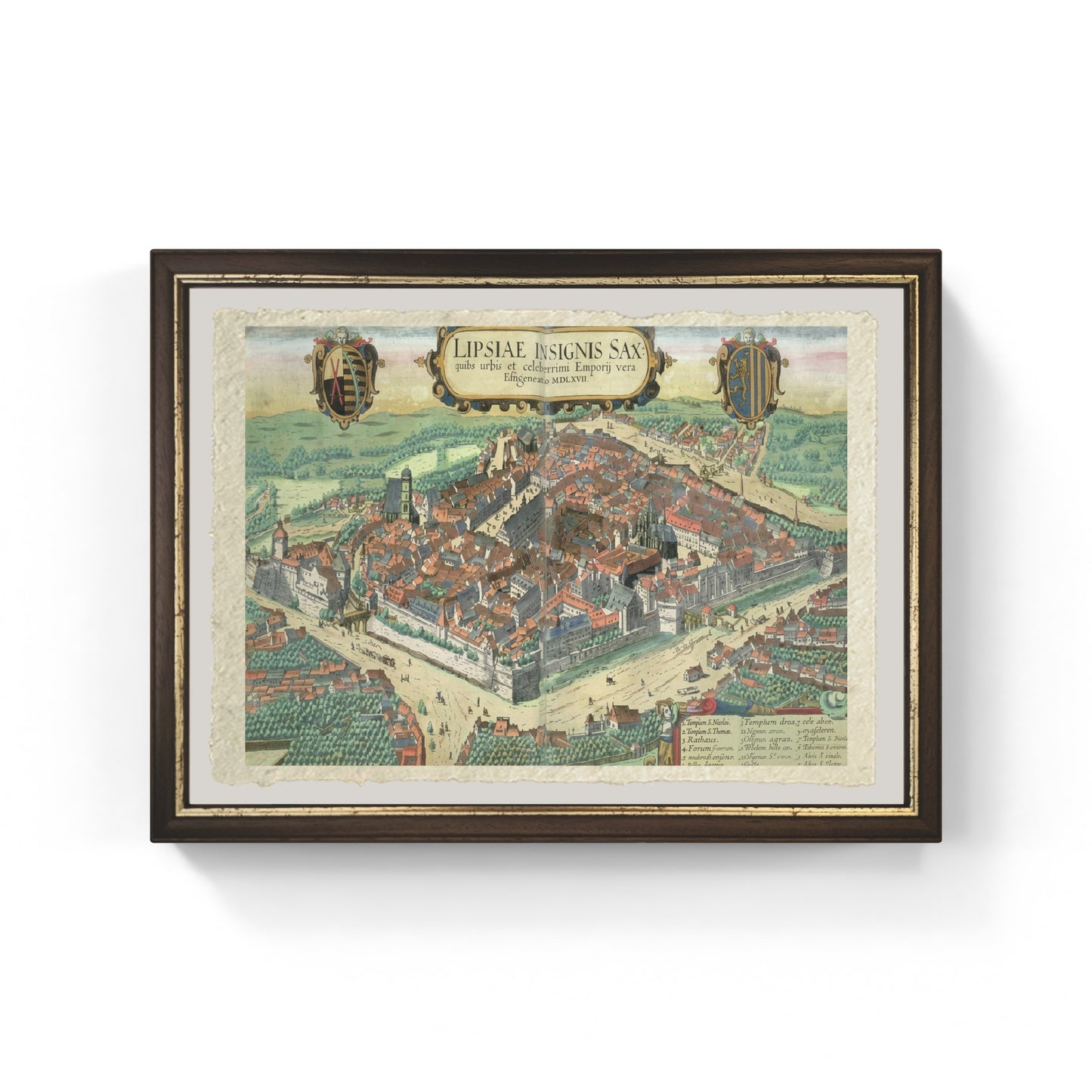 Map of Leipzig, 1572 - Joris Hoefnagel