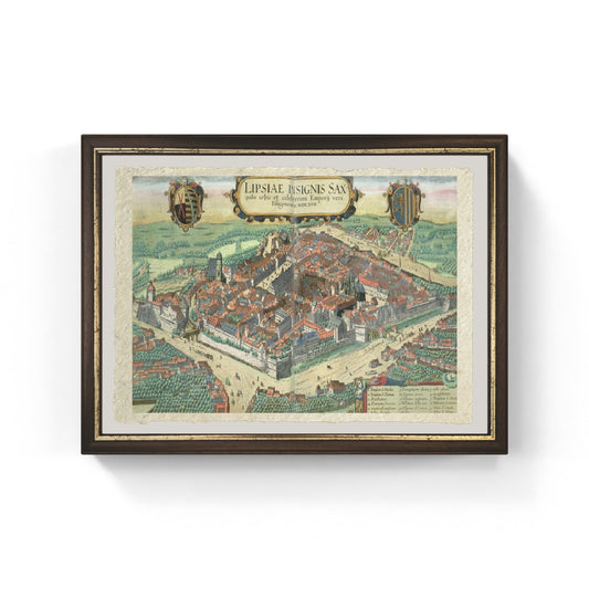Map of Leipzig, 1572 - Joris Hoefnagel