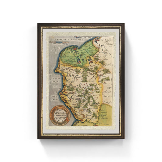 Map of the Calais Area - Abraham Ortelius