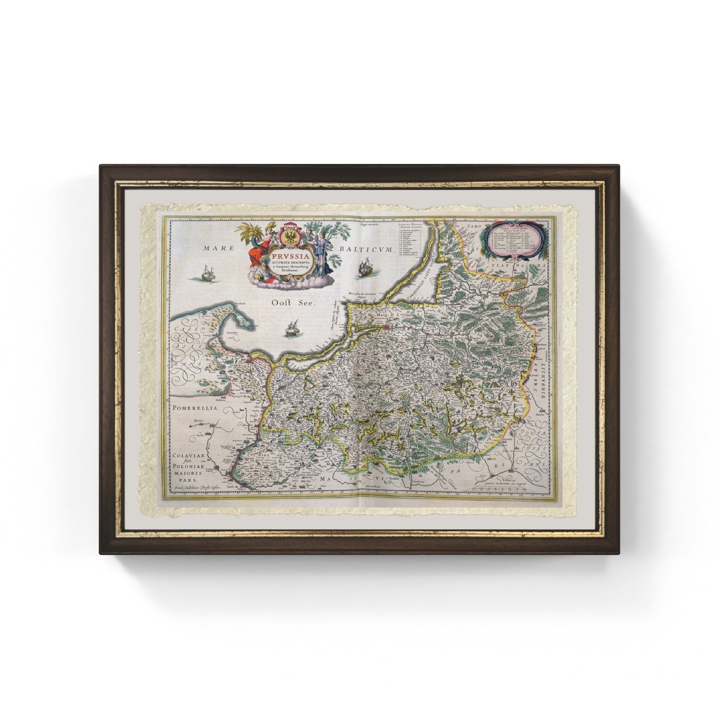 Map of East Prussia - Joan Blaeu