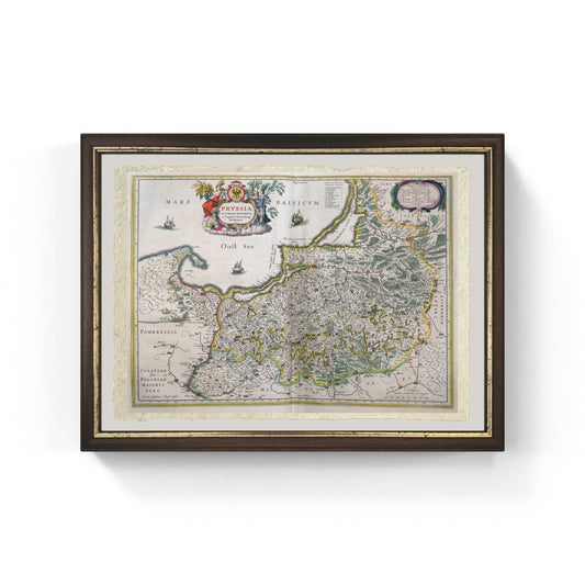 Map of East Prussia - Joan Blaeu
