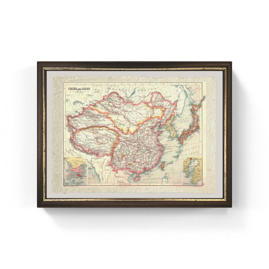 Map of China and Japan, 1902