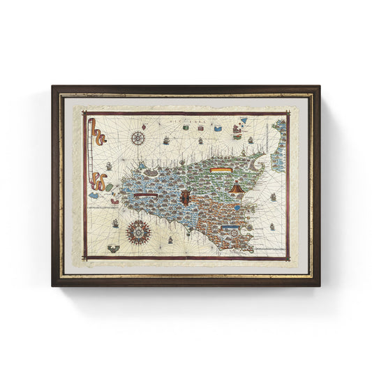 Nautical Chart of Sicily - Joan Martines