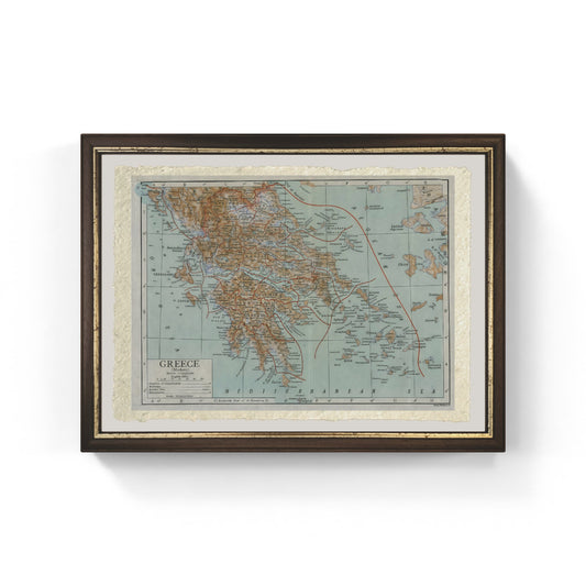 Map of modern Greece, 1910 - Emery Walker