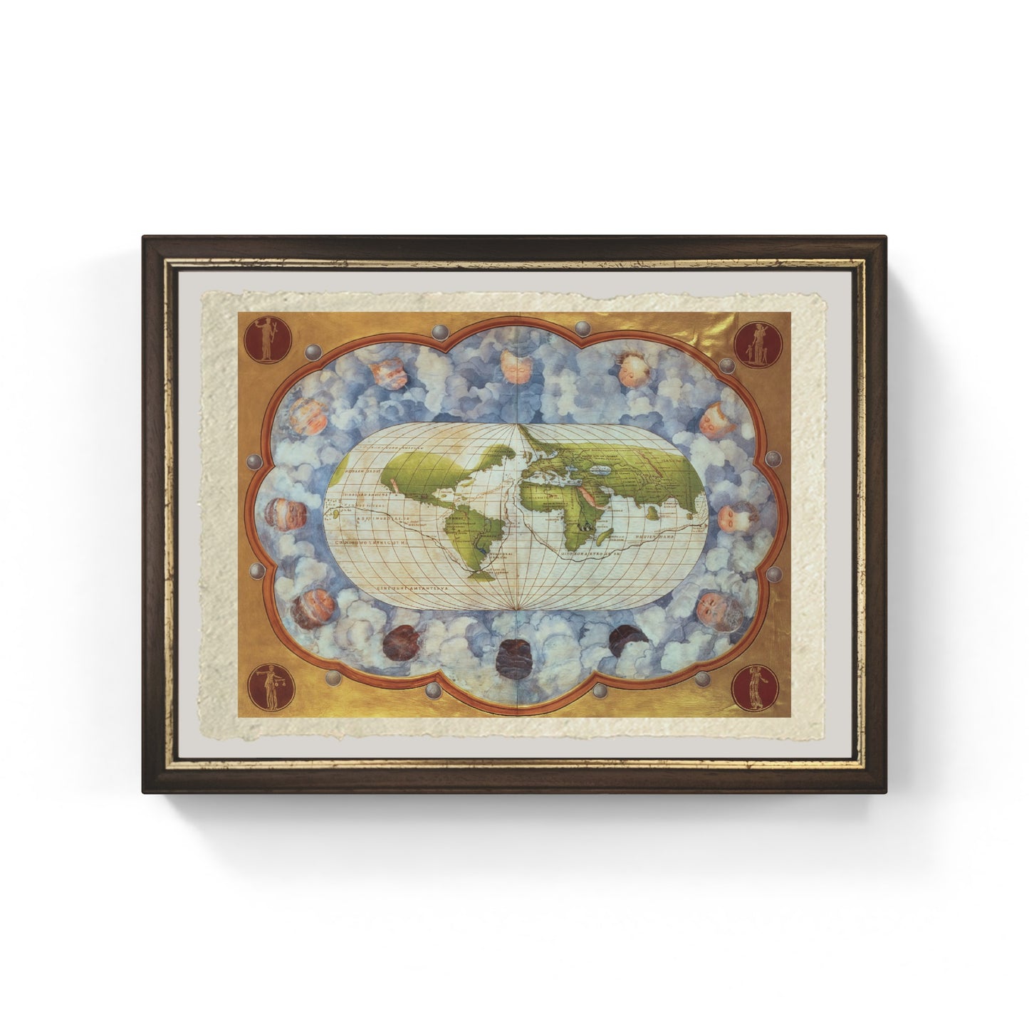 Map of Magellan's circumnavigation of the world, 1545 - Battista Agnese