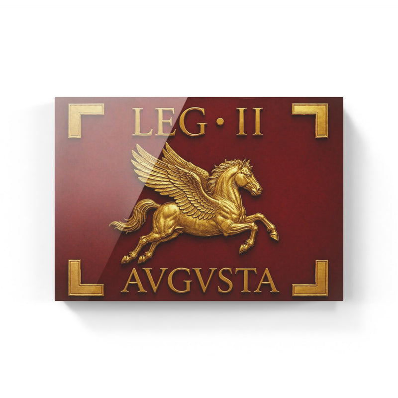 Vessillo romano della Legio II Augusta con cavallo alato, riproduzione storico-filologica - Trizio Editore