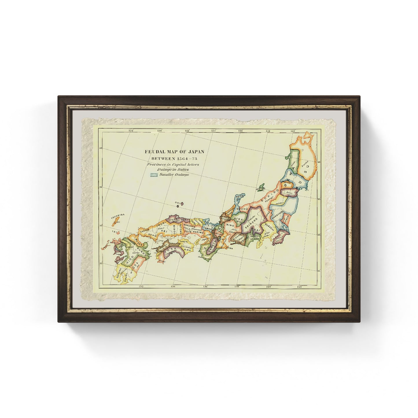 Feudal map of Japan between 1564 and 1573
