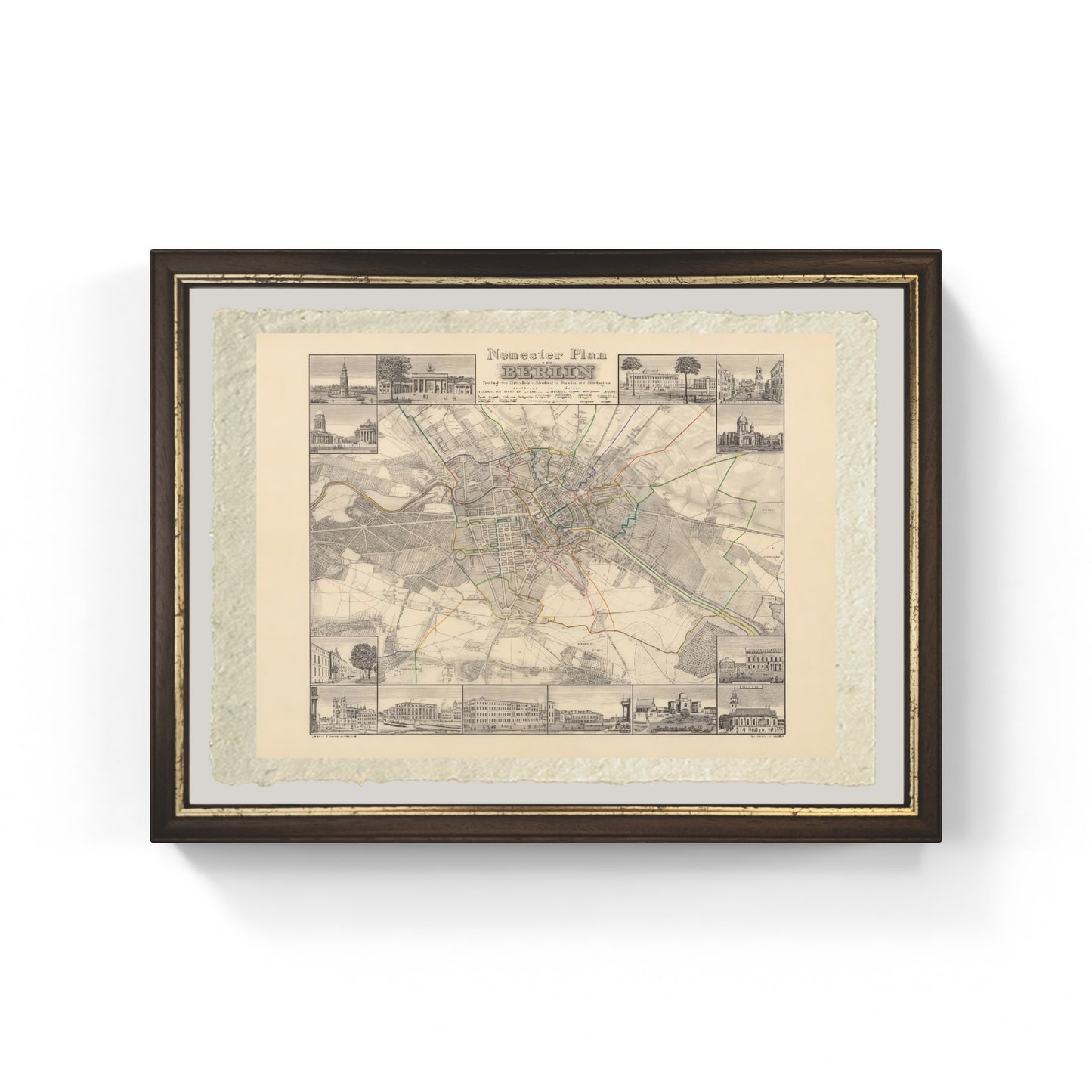 Historical map of Berlin, 1838 - W.v. Moellendorf