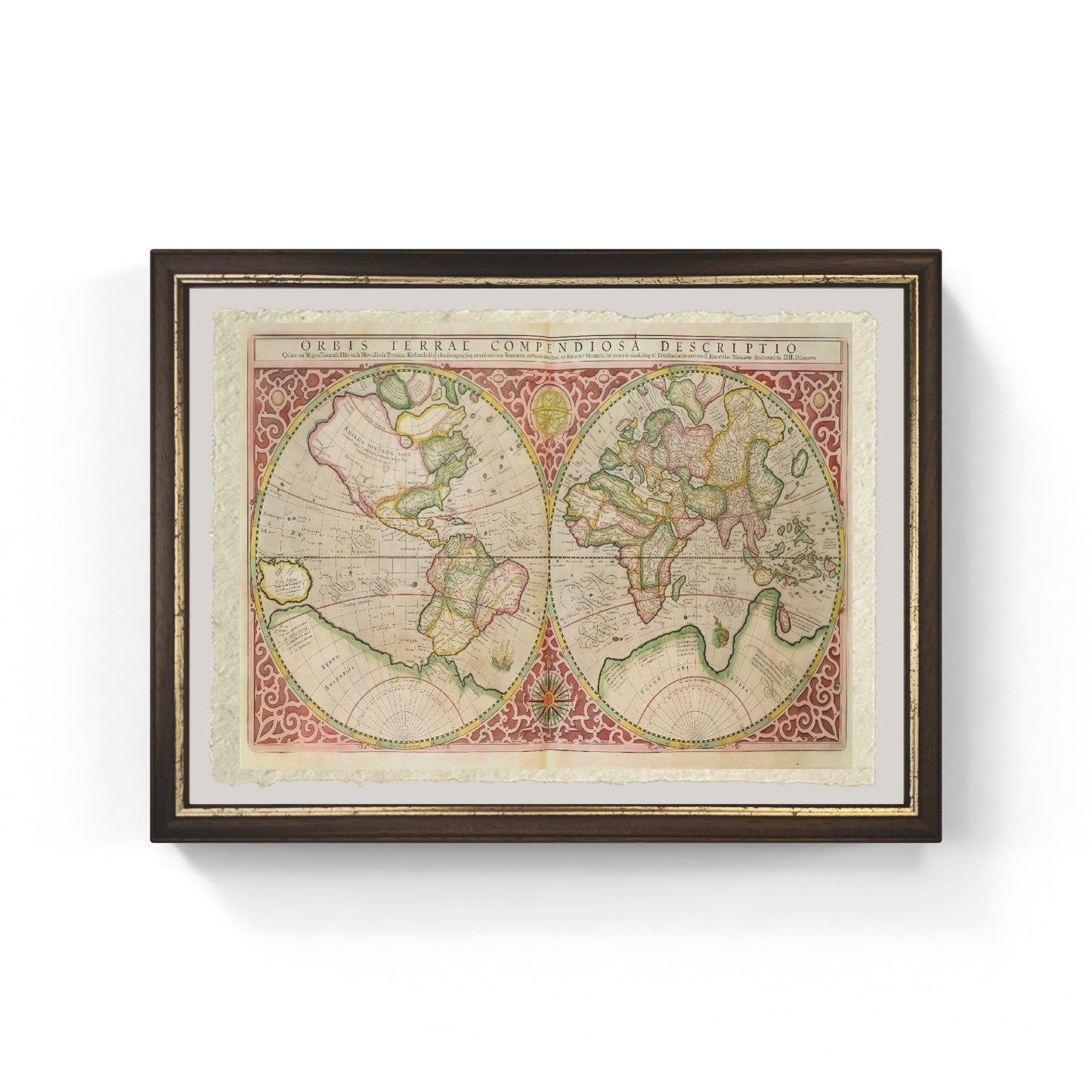 Mappa del mondo a doppio emisfero, 1587 - Gerardus Mercator