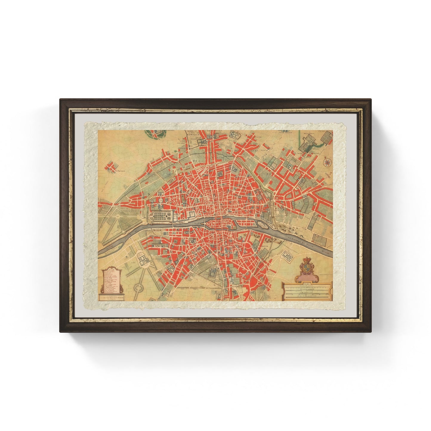 18th Century Map of Paris