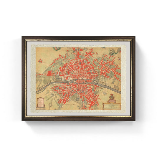 18th Century Map of Paris