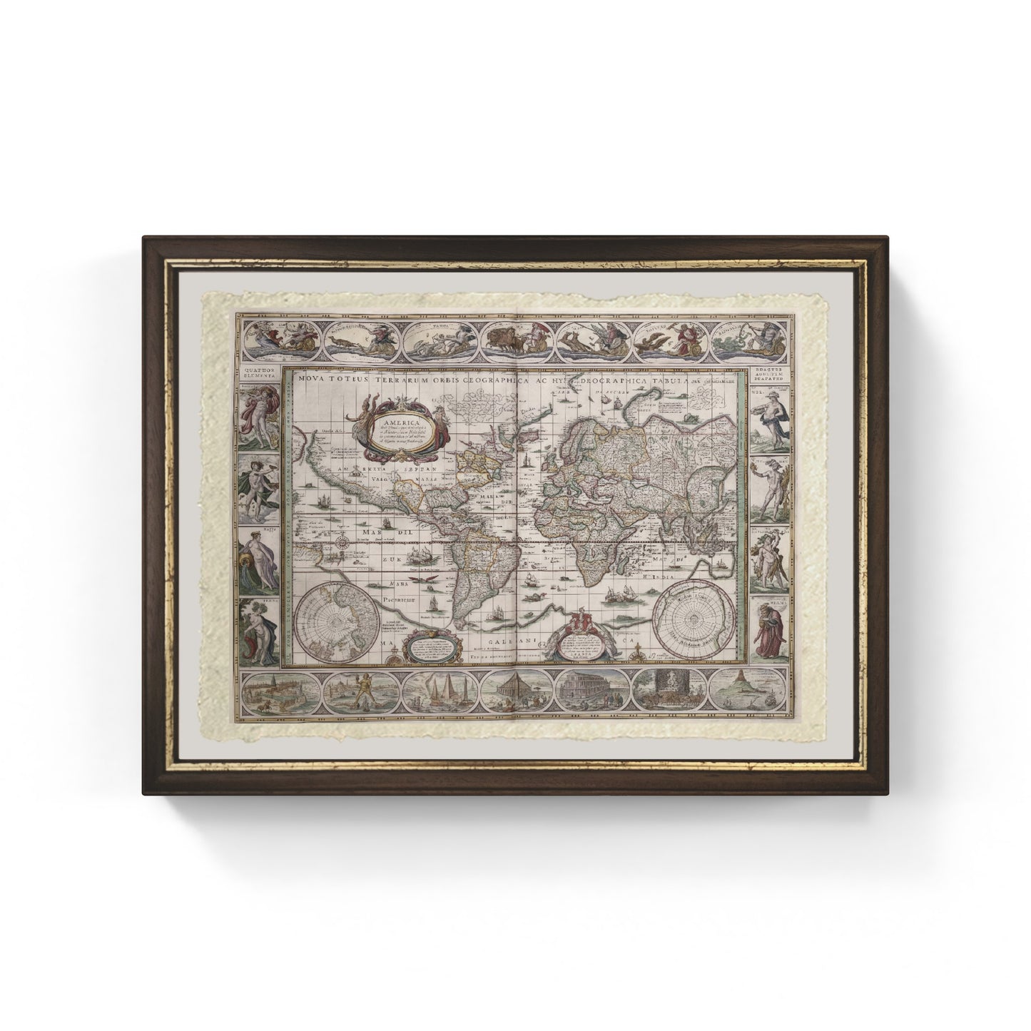 World map, from 'Le Theatre du Monde', 1645 - Willem Janszoon Blaeu