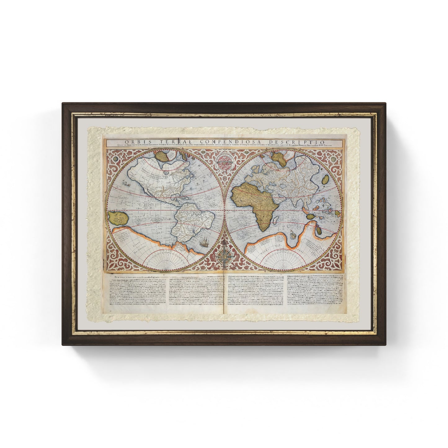 Double Hemisphere Map of the World, 1587 - Gerardus Mercator