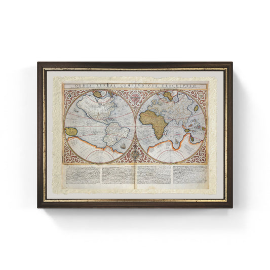 Double Hemisphere Map of the World, 1587 - Gerardus Mercator