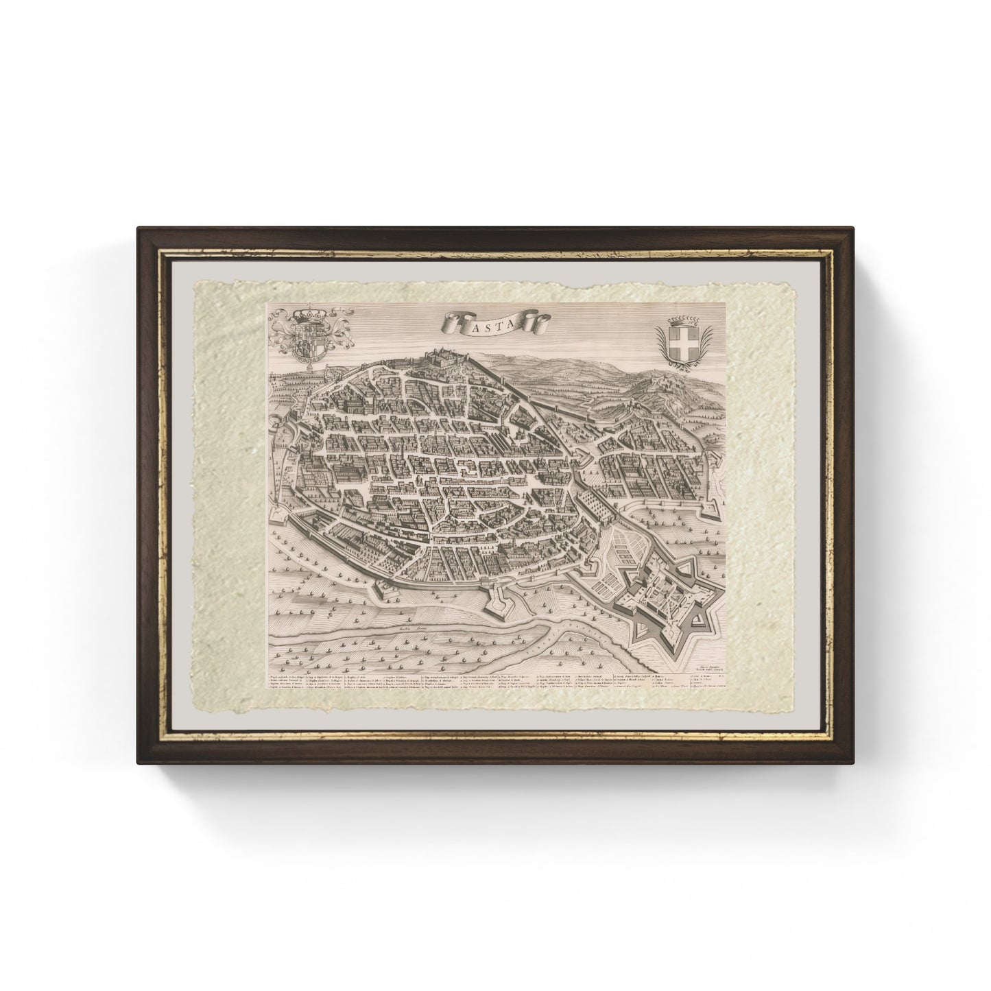 Map of the ancient city of Asti by Johannes and Cornelis Blaeu