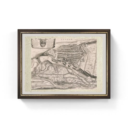 Map of the ancient city of Cuneo by Johannes and Cornelis Blaeu