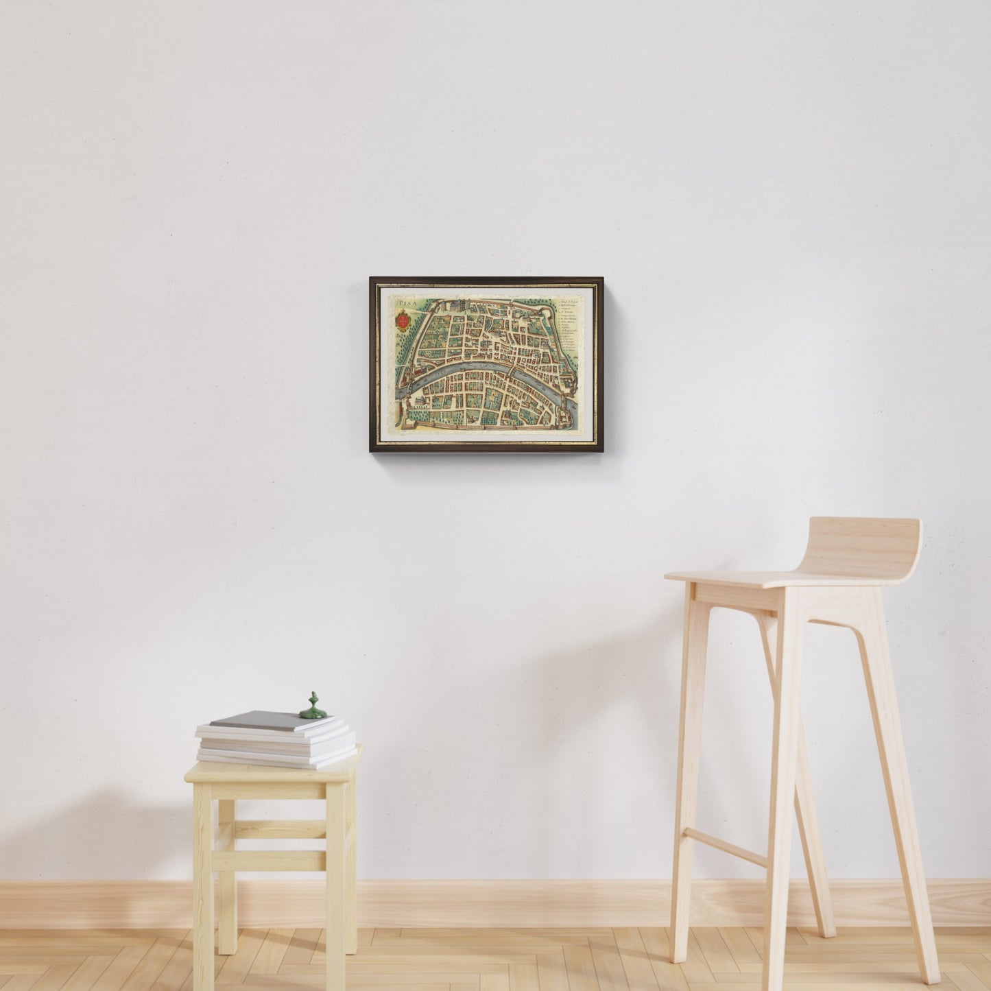 Mappa dell'antica città di Pisa di Matthäus Merian
