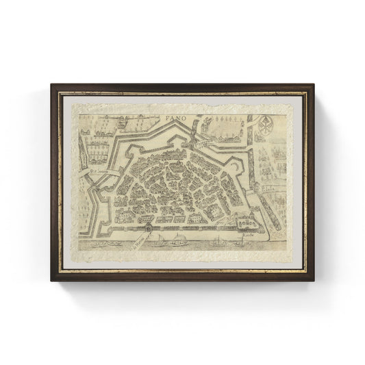 Map of the ancient city of Fano by Pietro Bertelli