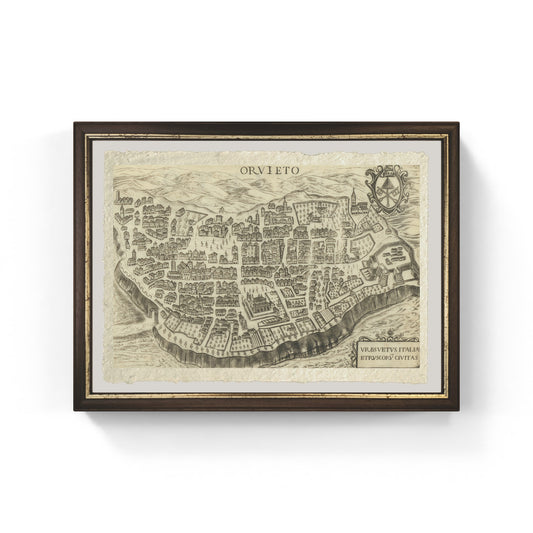Map of the ancient city of Orvieto by Pietro Bertelli