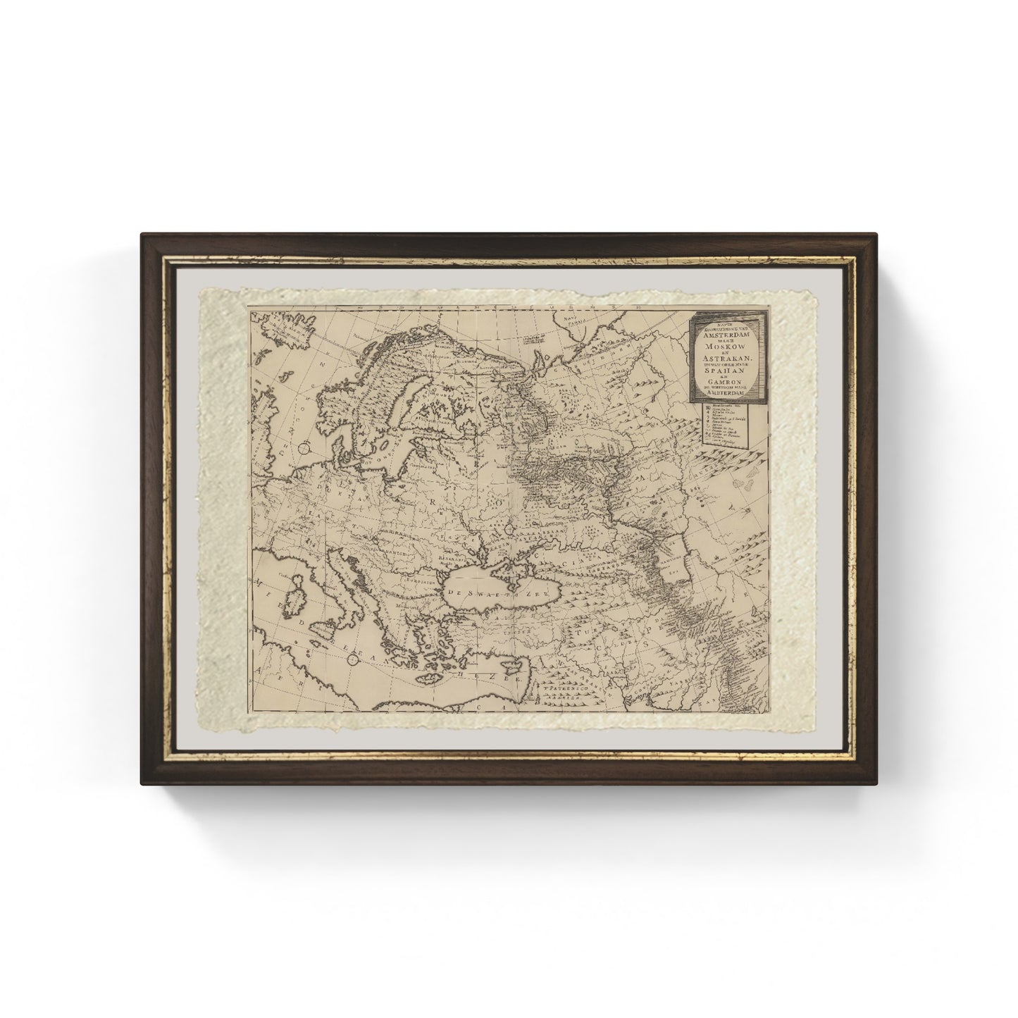 Trade route map of Europe by Isaac Tirion