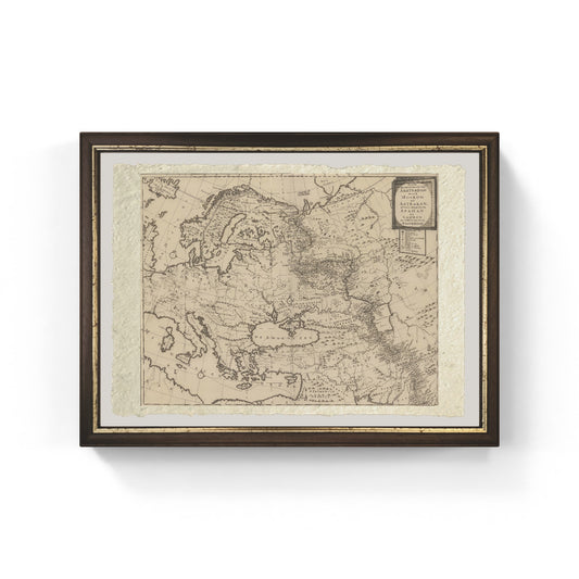 Trade route map of Europe by Isaac Tirion