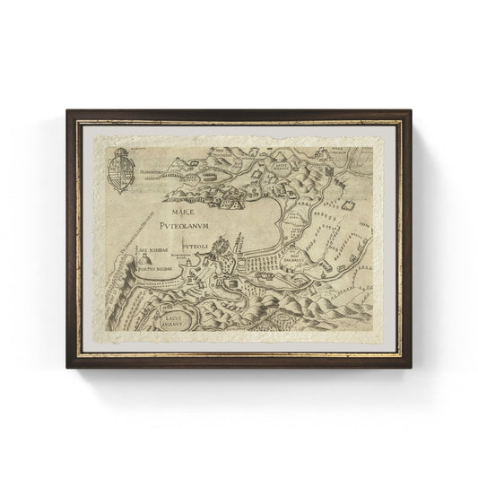 Mare Puteolanum, map of ancient Pozzuoli, by Pietro Bertelli