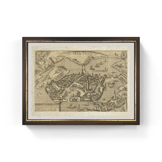 Map of the ancient city of Mantua by Pietro Bertelli