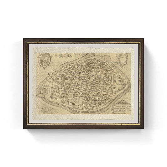 Map of the ancient city of Cremona by Pietro Bertelli