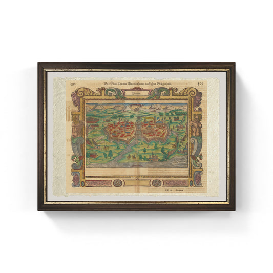 Map of ancient Parma by Sebastian Munster