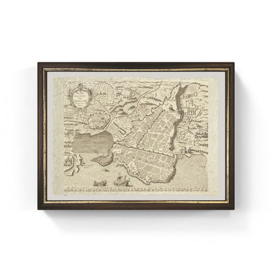Plan of the ancient city of Syracuse by Joannem Faure