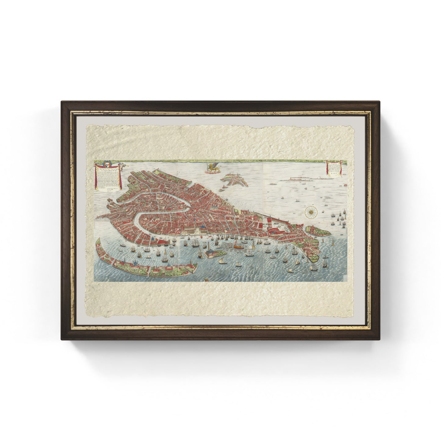 Mappa di Venezia vista dall'alto nel 1676 di Stefano Scolari & Giovanni Merlo