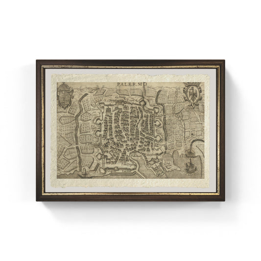 Map of Palermo in the early 1600s by Pietro Bertelli