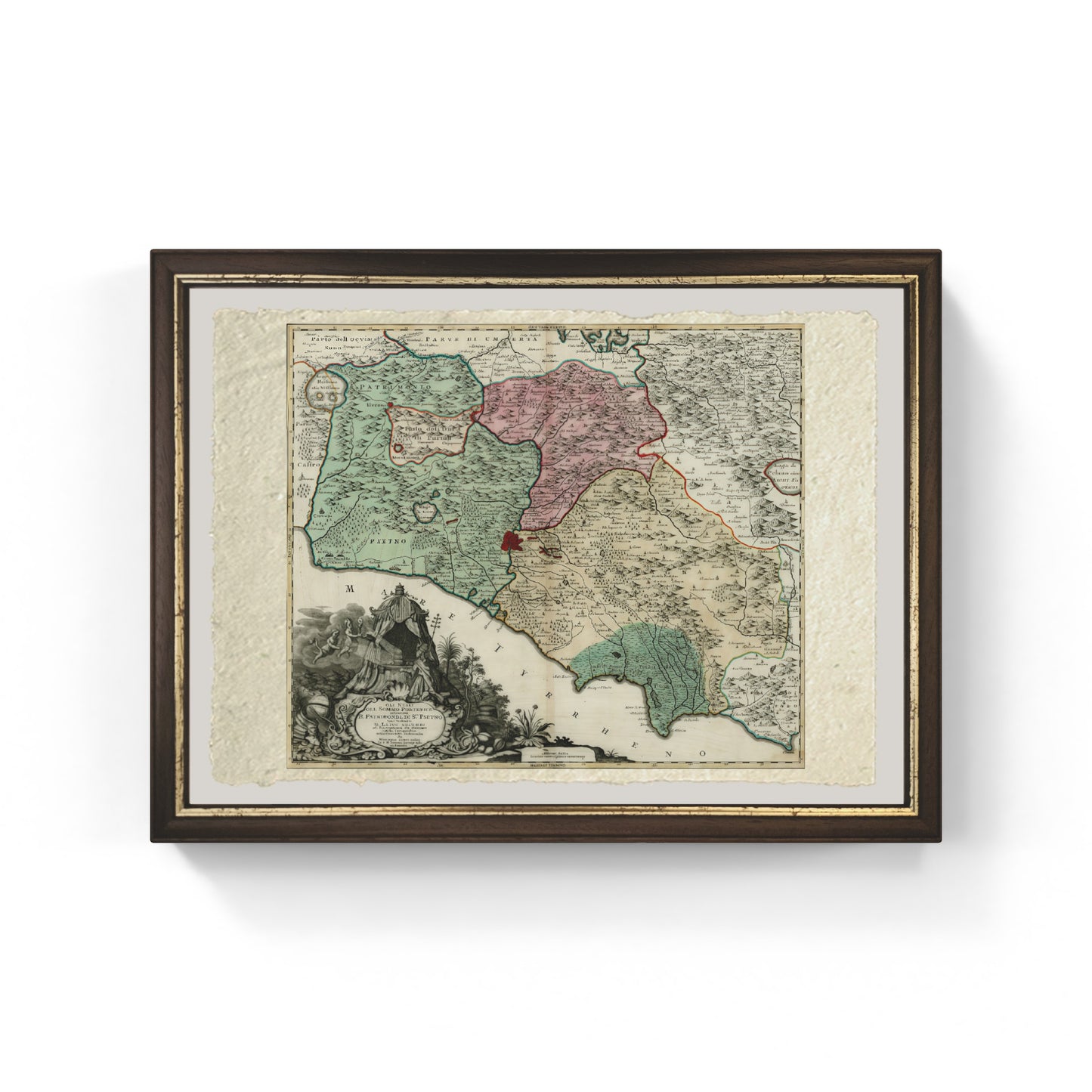 Mappa del Patrimonio di San Pietro di Matthaus Seutter